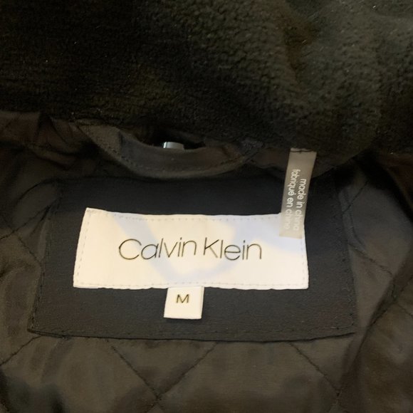 Calvin Klein Black Soft Shell Lined Jacket Coat M - Picture 5 of 7